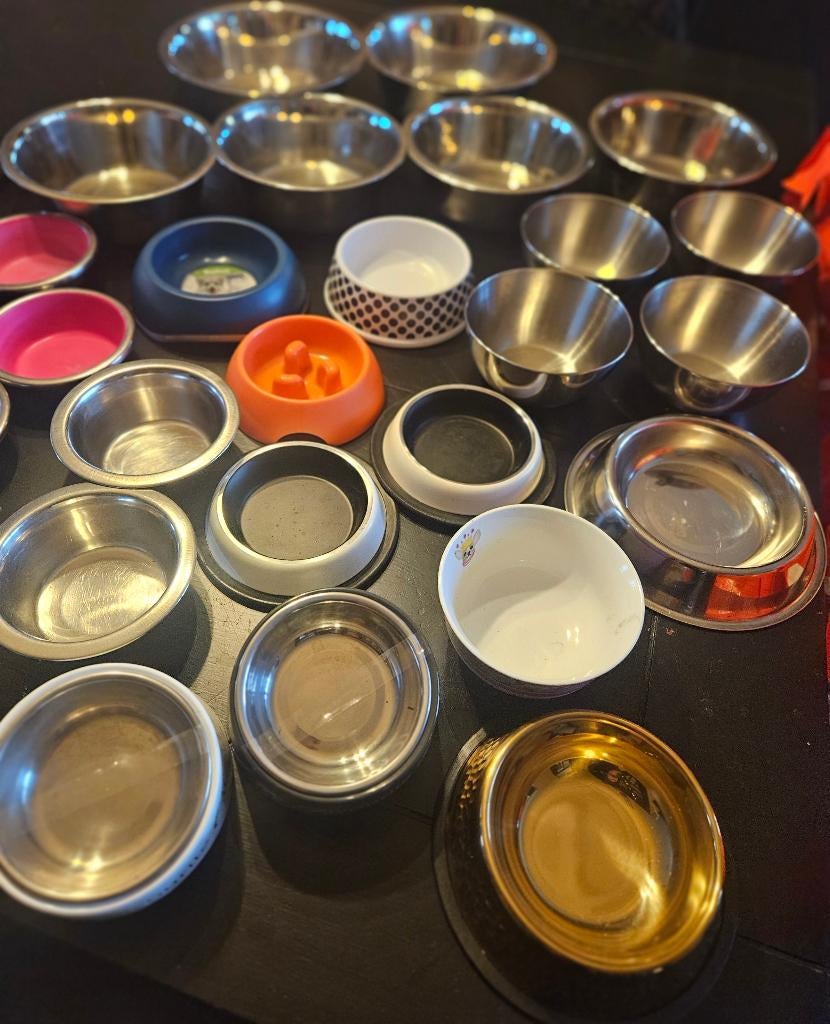 Rest Partij Nieuw Hond/katvoer/drink bakken 28 stuks, Dieren en Toebehoren, Ophalen of Verzenden, Nieuw