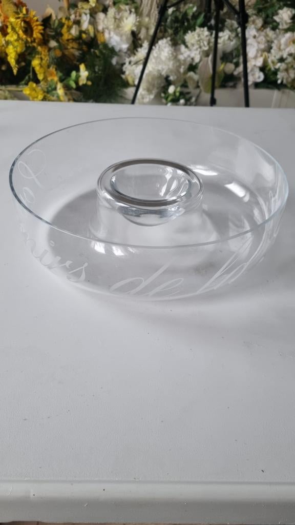 Riviera maison "Souvenirs de la Fête", Schaal, Rond, Ophalen of Verzenden, Glas