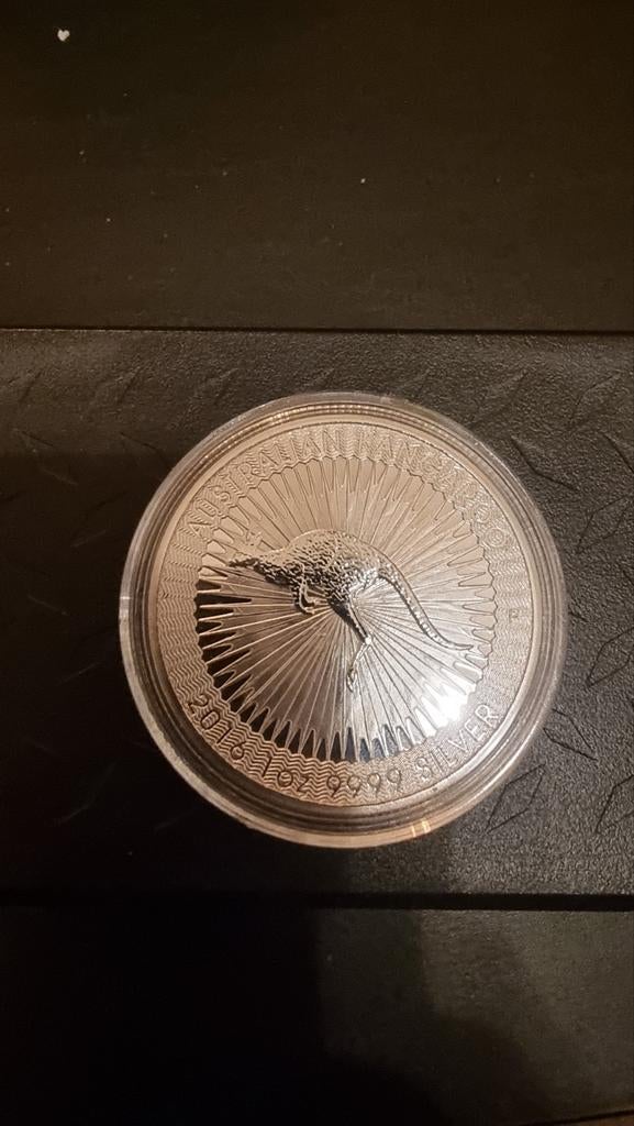 Australische Kangaroo 1 oz zilveren munt 2016, Ophalen of Verzenden, Zilver
