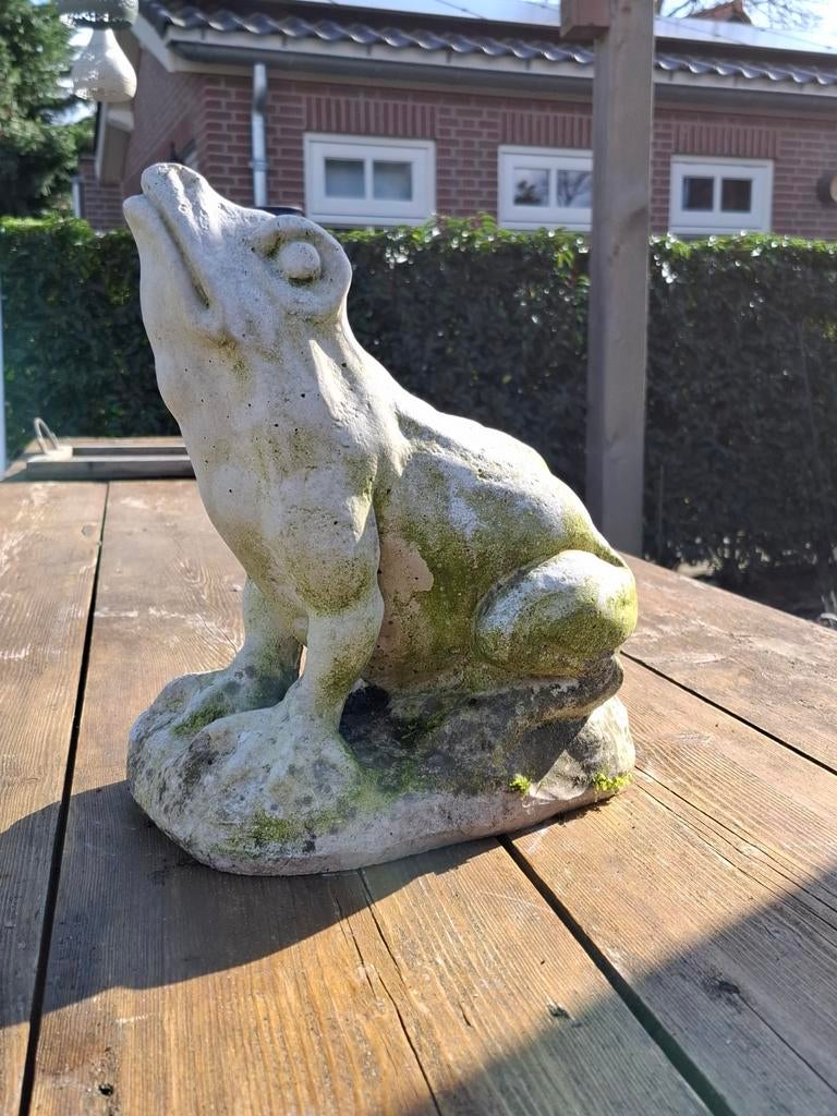 Betonnen kikker tuindecoratie, Ophalen, Gebruikt, Beton, Dierenbeeld