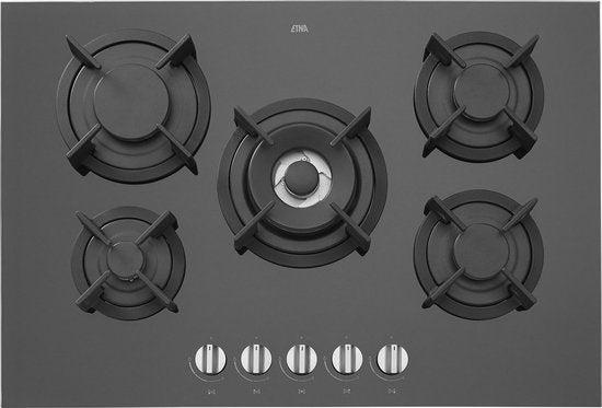 ETNA inbouw gaskookplaat KGG673ZTA - Zwart glas, Vissersweg 39 3921 DA Elst UT, Nieuw, Ophalen of Verzenden, Inbouw