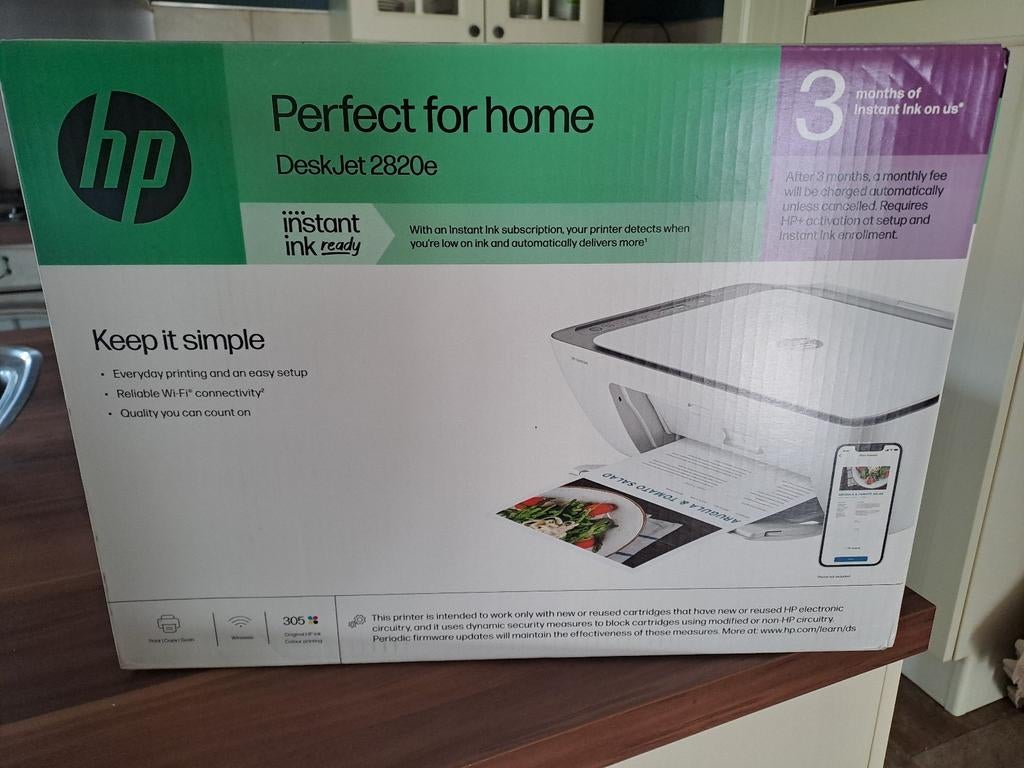 HP DeskJet 2820e Printer - Nieuw in doos, Computers en Software, Printers, Kleur printen, Inkjetprinter, All-in-one, Draadloos