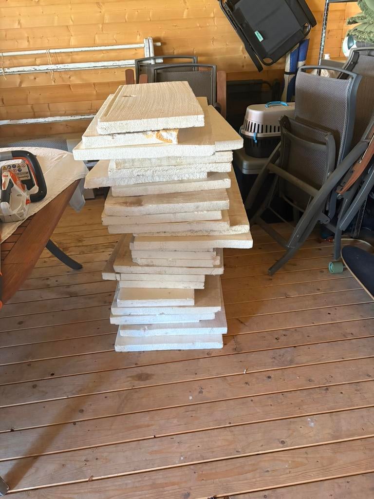 Piepschuim platen, Ophalen, Gebruikt