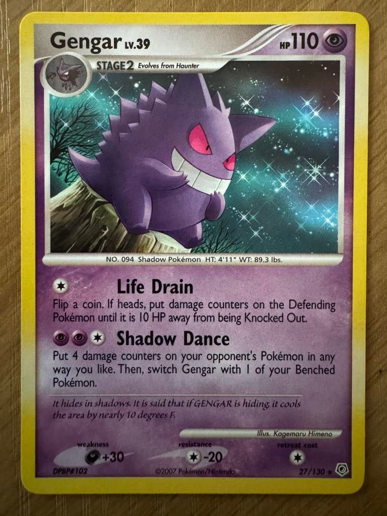 Pokémon kaart Gengar LV.39, Ophalen of Verzenden, Zo goed als nieuw, Losse kaart, Foil