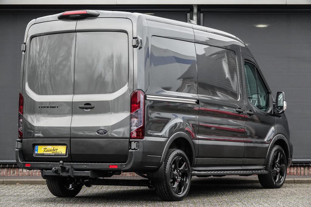Ford Transit L2H2 | 165Pk A8 Aut. | Raptor Edition | 2x Schu, 12 maanden, Stof, Zwart, 4 cilinders