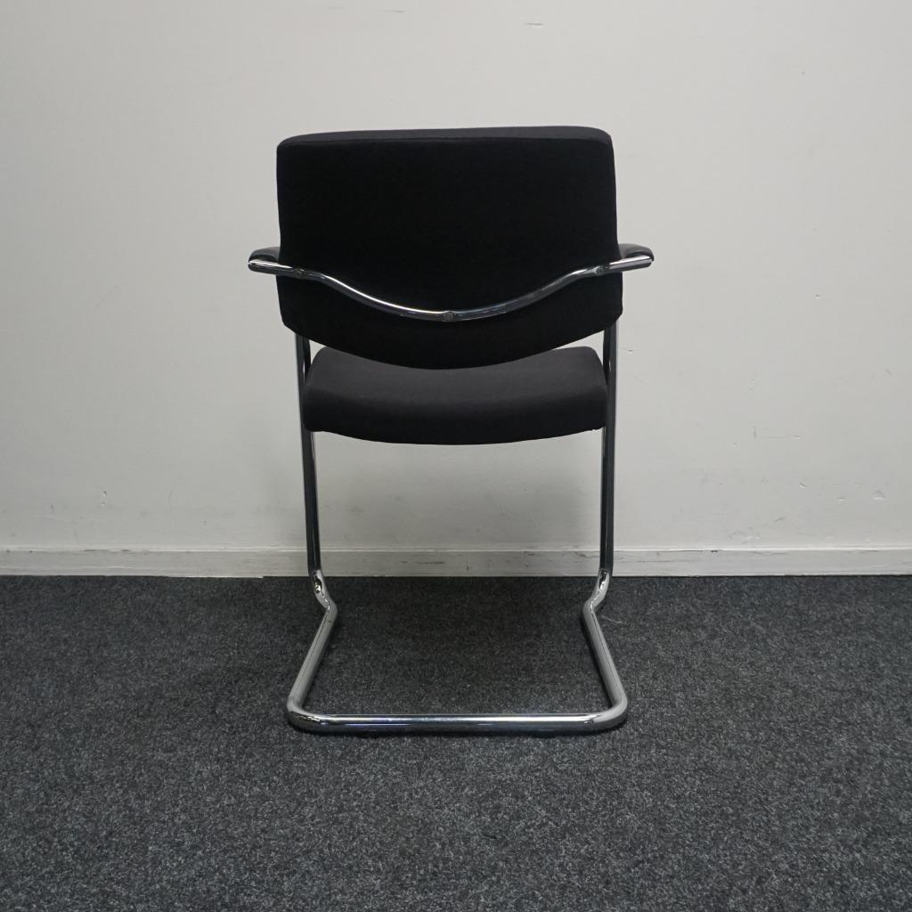 16x Vergaderstoelen | Zwart | Chroom | Stapelbaar, Gebruikt, -, Zwart, -