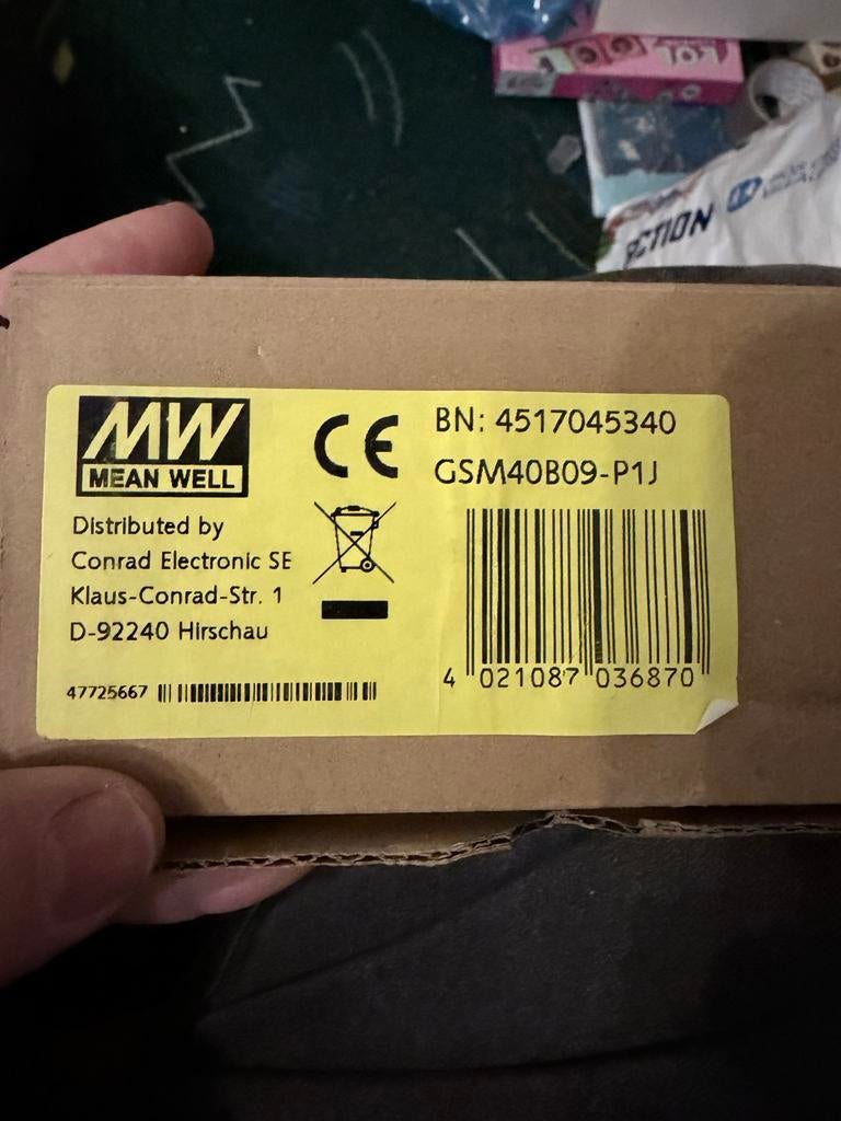 Mean Well GSM40B09-P1J AC/DC Medische Adapter, Ophalen of Verzenden, Nieuw