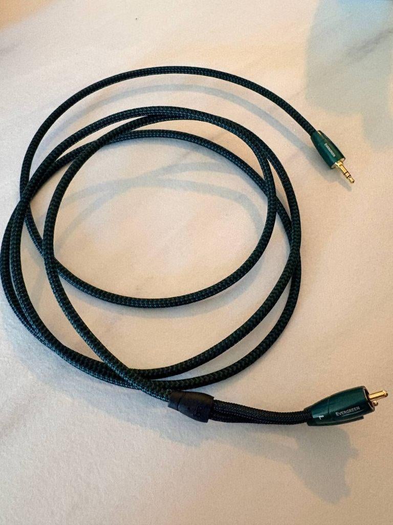 AudioQuest 3,5″/RCA Evergreen 2,0 m, Ophalen of Verzenden, Zo goed als nieuw, 2 tot 5 meter, Interlink-kabel