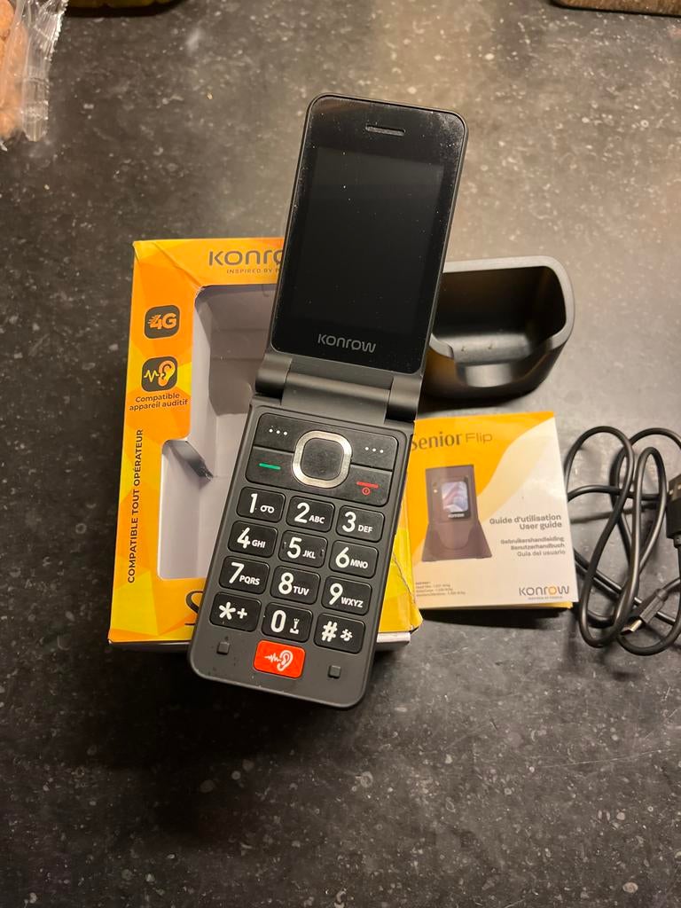 Konrow Senior Flip 4G nieuw, Telecommunicatie, Mobiele telefoons | Overige merken, Gebruikt, Inklapmodel, Ophalen of Verzenden