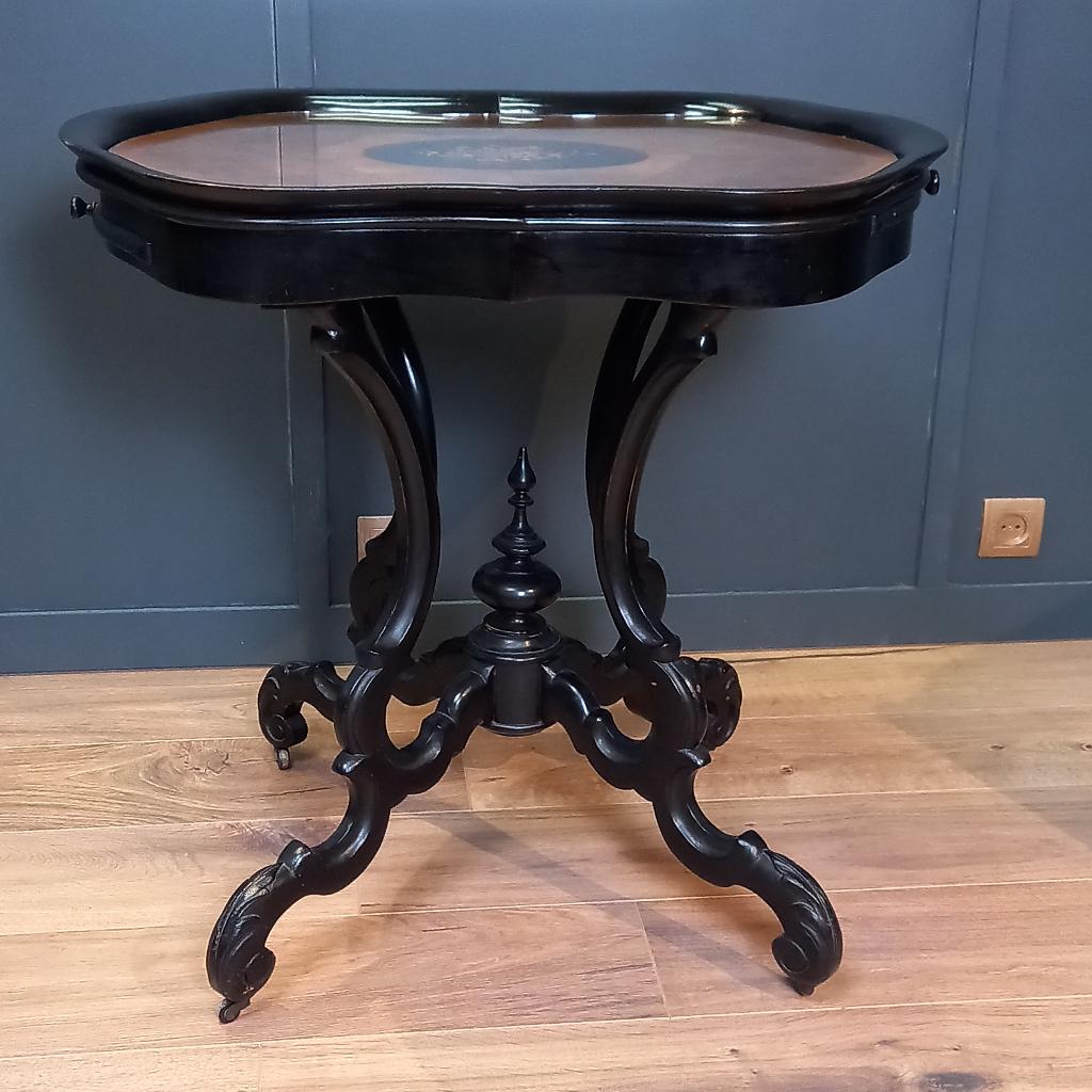 Antieke wijntafel, Hollands Willem III in Horrix Stijl, Antiek en Kunst, Ophalen of Verzenden