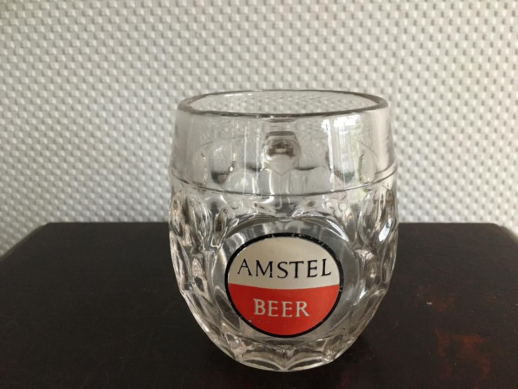 bierpul oud logo Amstel beer export van vroeger, Verzenden, Zo goed als nieuw, Pul(len), Amstel