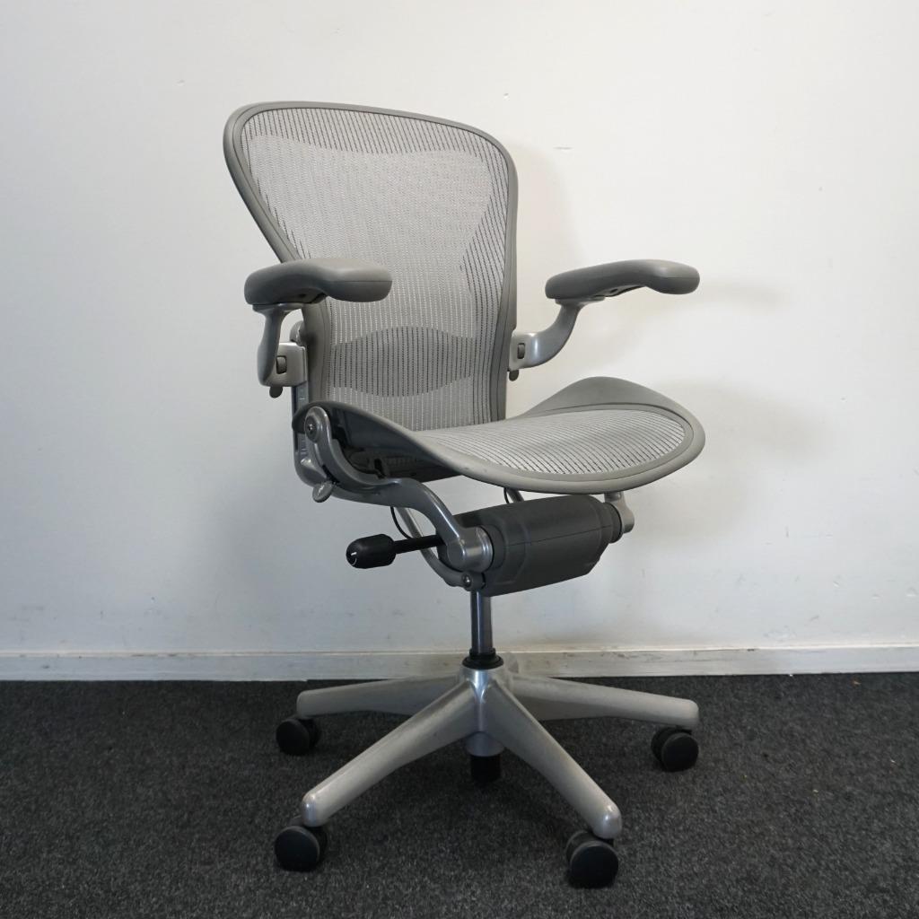 Herman Miller Aeron type B Bureaustoelen | Titanium, Gebruikt, Overige kleuren, -, -
