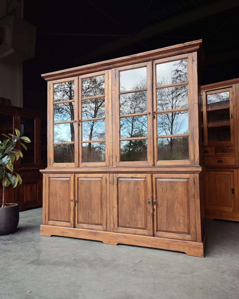 Antieke demontabele winkelkast | Teakhouten buffetkast #2444