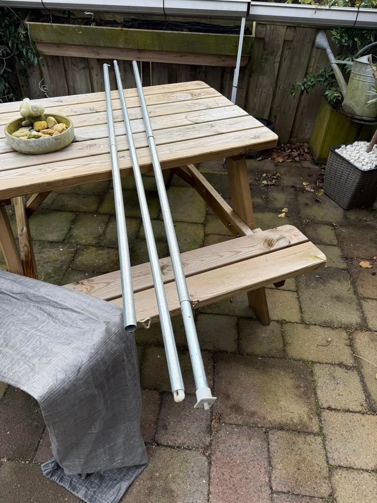 Set van 3 stevige tent/ luifelstokken voor diverse tenten, Ophalen of Verzenden, Zo goed als nieuw