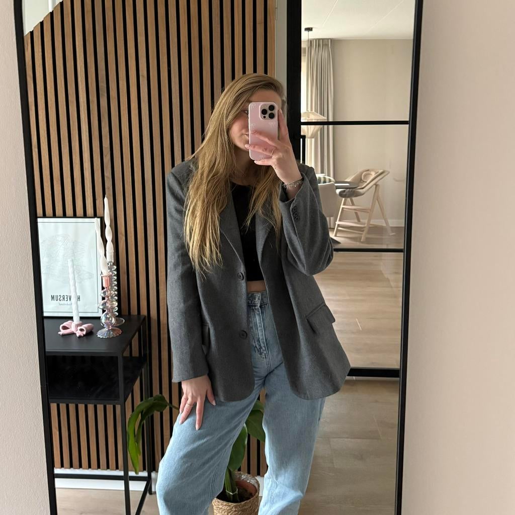 Donkergrijze blazer, Kleding | Dames, Maat 42/44 (L), Nieuw, Ophalen of Verzenden, Jasje