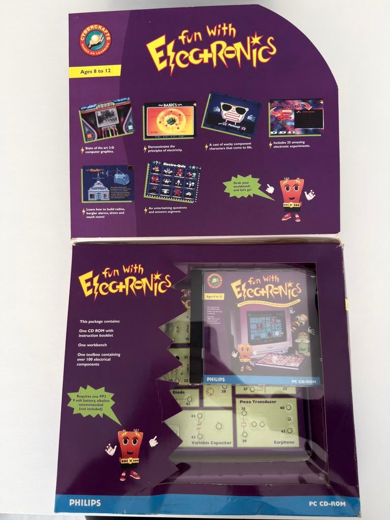 Philips Cybercrafts Fun With Electronics experimenteerdoos, Ophalen of Verzenden, Zo goed als nieuw, Nvt, Nvt