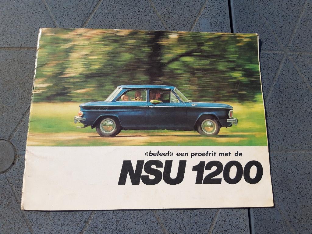 folder NSU 1200  1967 - 1972 , Nederlands,, NSU 1200, Ophalen of Verzenden, Zo goed als nieuw, Overige merken