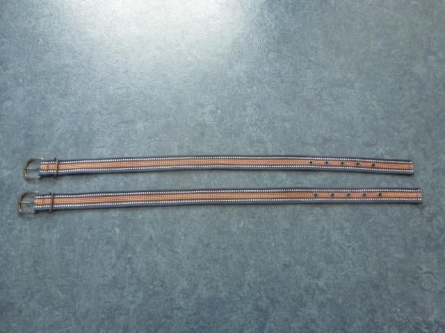 NIEUW 2 mooie blauw met oranje gekleurde jongens riemen 80cm, Ophalen of Verzenden, Nieuw