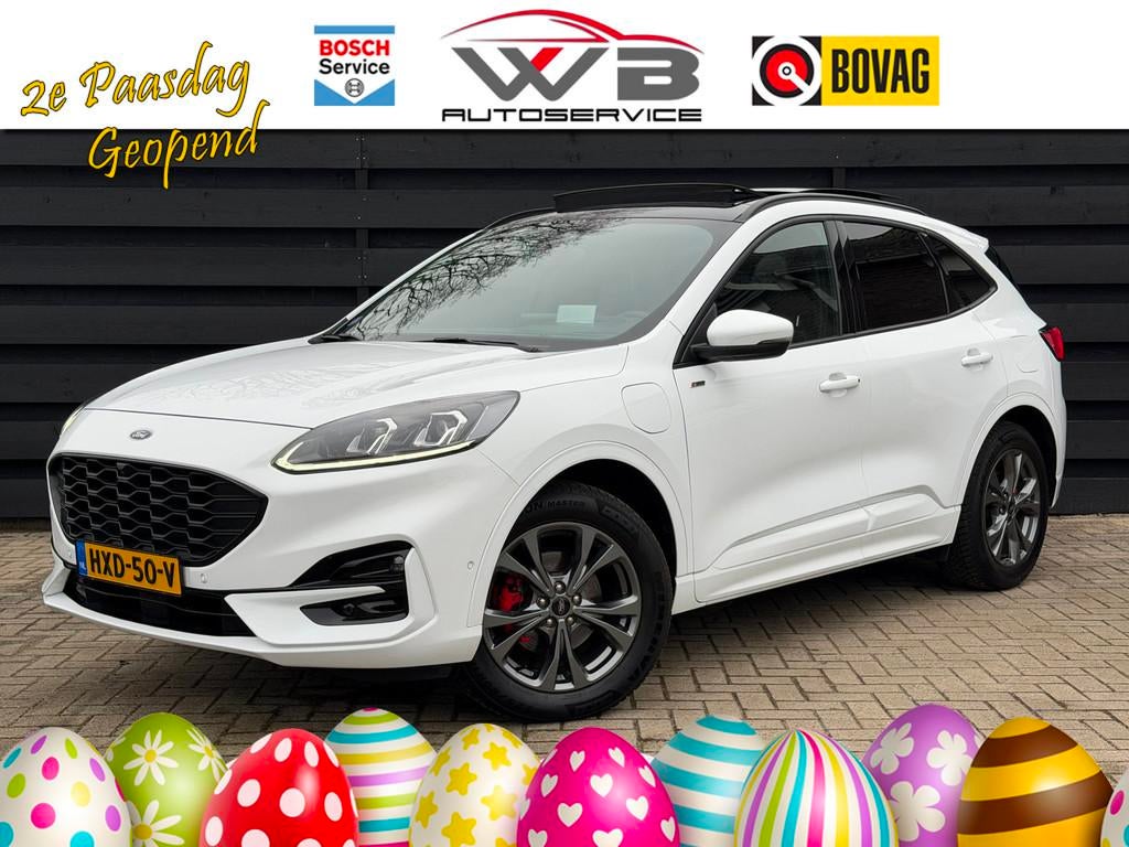 Ford KUGA 2.5 PHEV ST-Line X I PANO I HuD I B&O I Trekhaak, 14 kWh, Gebruikt, 4 cilinders, Wit