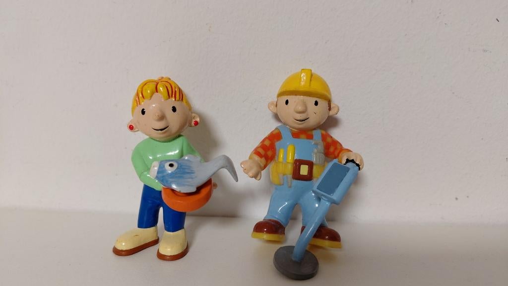 2 Bob de bouwer poppetjes, Verzamelen, Poppetjes en Figuurtjes, Zo goed als nieuw, Ophalen of Verzenden