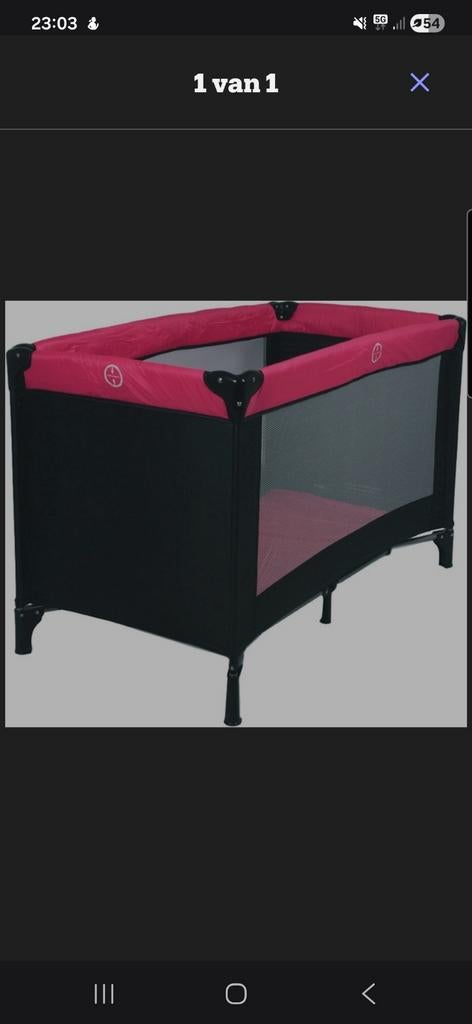 Campingbed, Kinderen en Baby's, Babywiegjes en Ledikanten, Ophalen of Verzenden, Zo goed als nieuw, Reisbedje