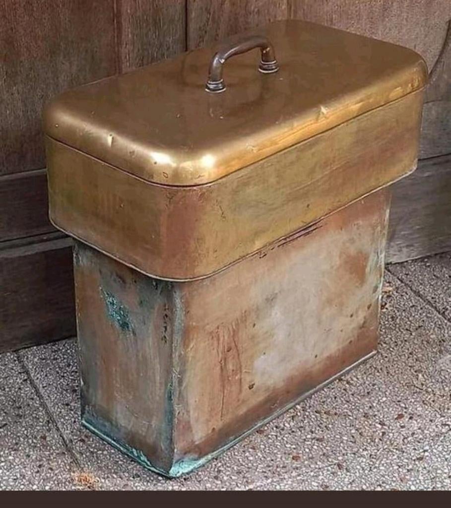 Antieke Koperen Watertank / Opbergkist, Antiek en Kunst, Antiek | Koper en Brons, Ophalen of Verzenden
