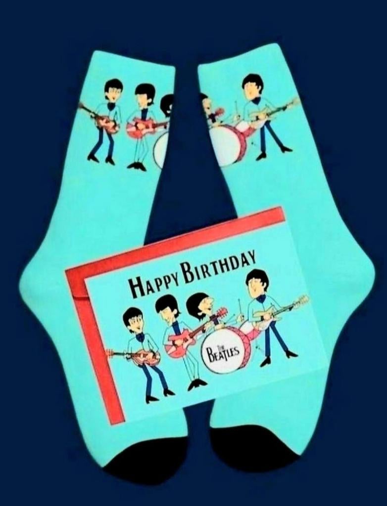 THE BEATLES SOKKEN + VERJAARDAGS KAART THE BEATLES, Ophalen of Verzenden, Nieuw