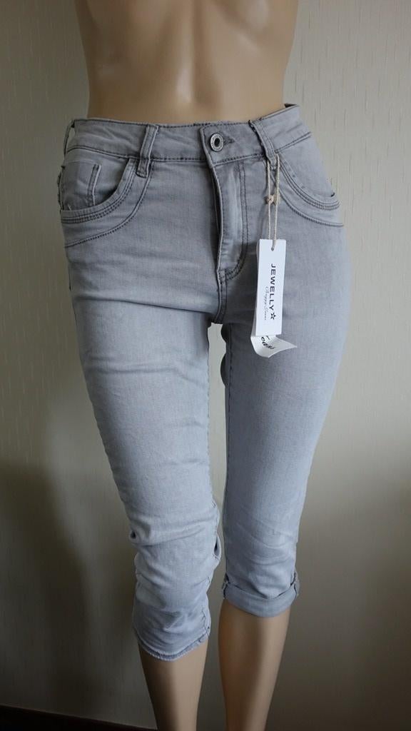 nieuwe grijze JEWELLY driekwarts jeans, JEWELLY, Verzenden, Nieuw, W27 (confectie 34) of kleiner