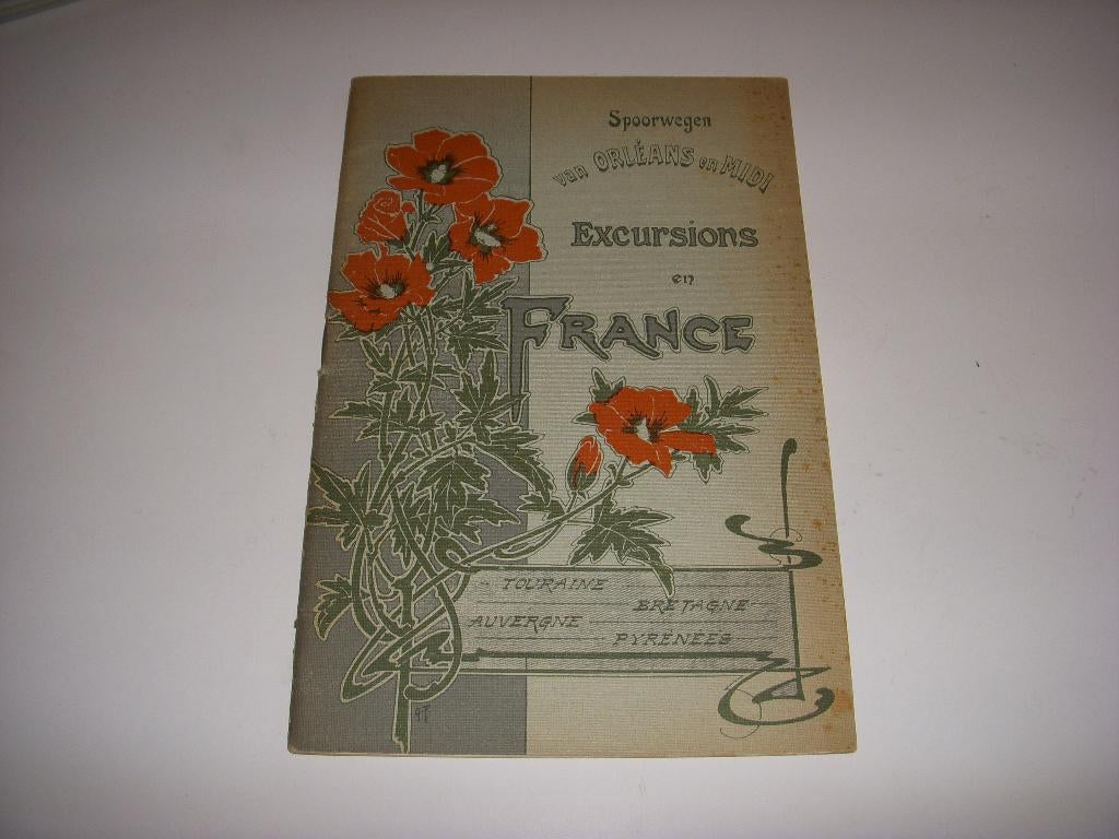 Prachtige Jugendstil brochure Franse Spoorwegen rond 1903, Ophalen of Verzenden, Gebruikt, Trein, Boek of Tijdschrift