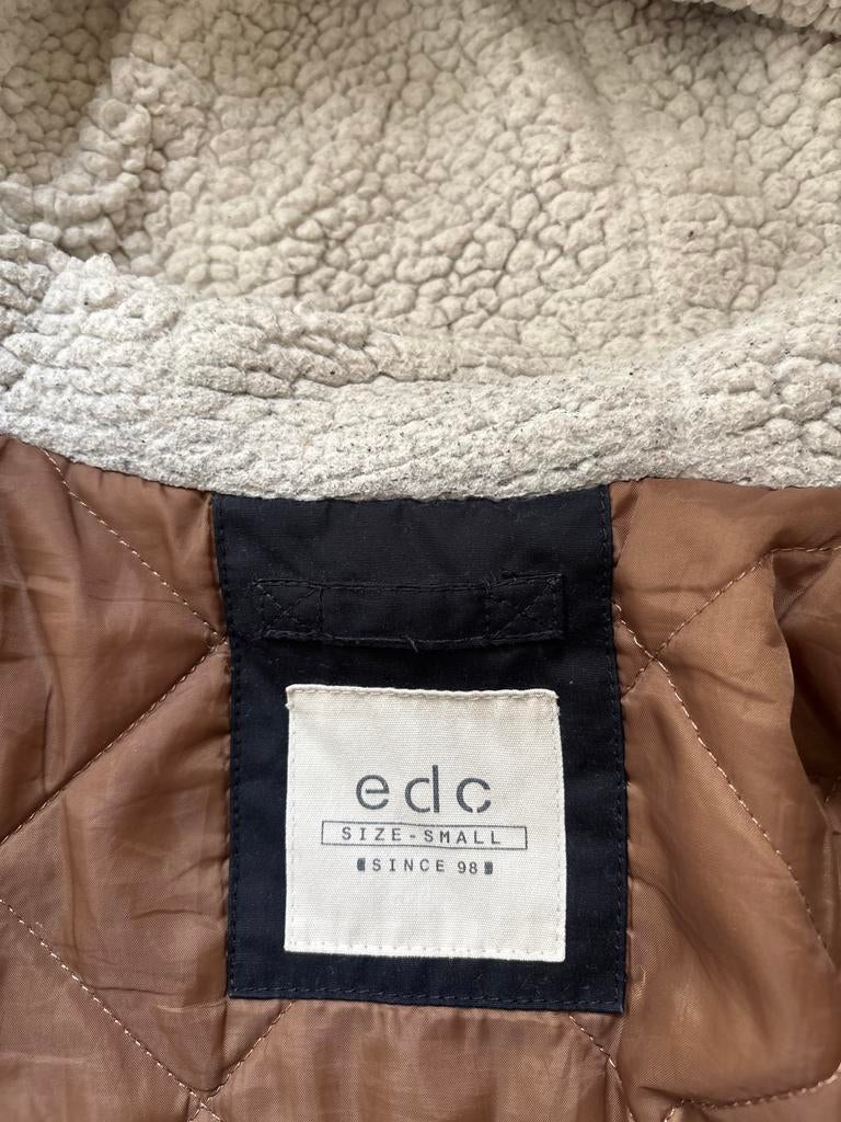 EDC Winterjas donkerblauw Maat S met Teddy Voering, Kleding | Heren, Jassen | Winter, Gedragen, Maat 46 (S) of kleiner, Blauw