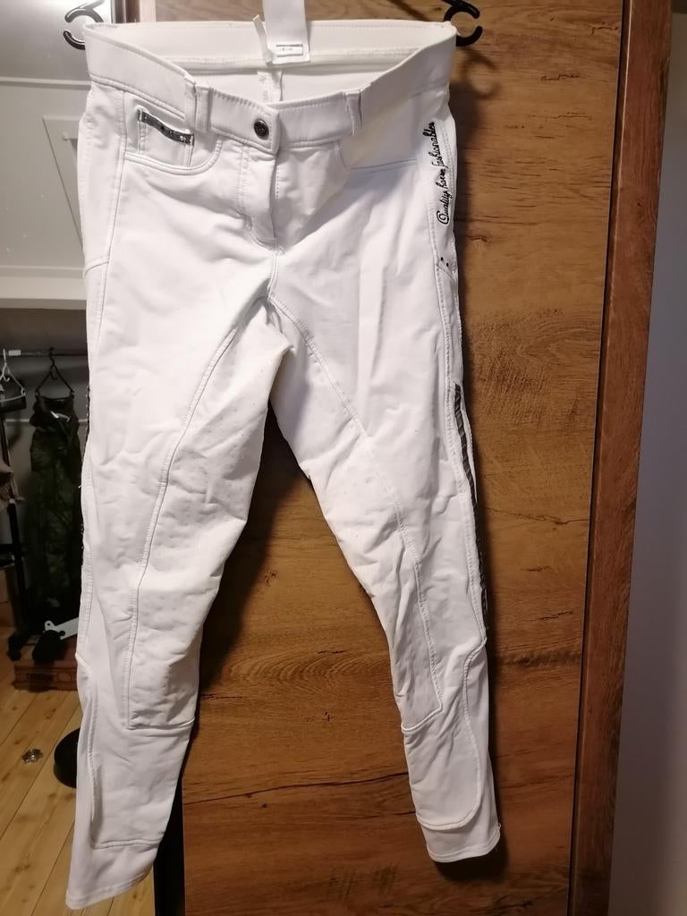 Witte (wedstrijd) broek QHP coco maat 38, Dieren en Toebehoren, Paardrijkleding, Gebruikt, Overige soorten, Dames, Onderkleding