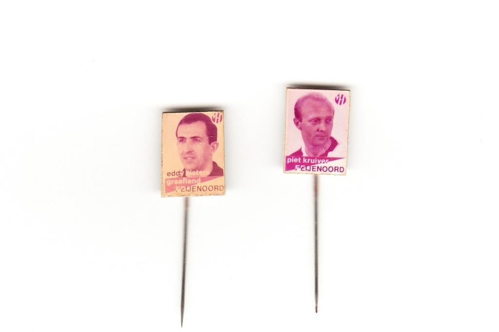 Feyenoord 2x speld jaren 60, Ophalen of Verzenden, Gebruikt, Feyenoord, Overige typen