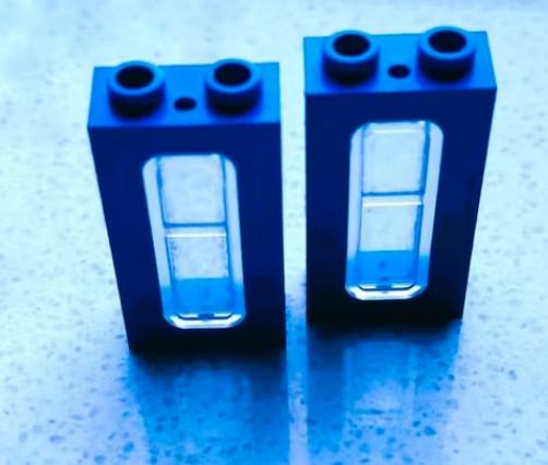4035 en 4036 blauw Trein raampje Lego, Ophalen of Verzenden, Zo goed als nieuw, Complete set, Lego