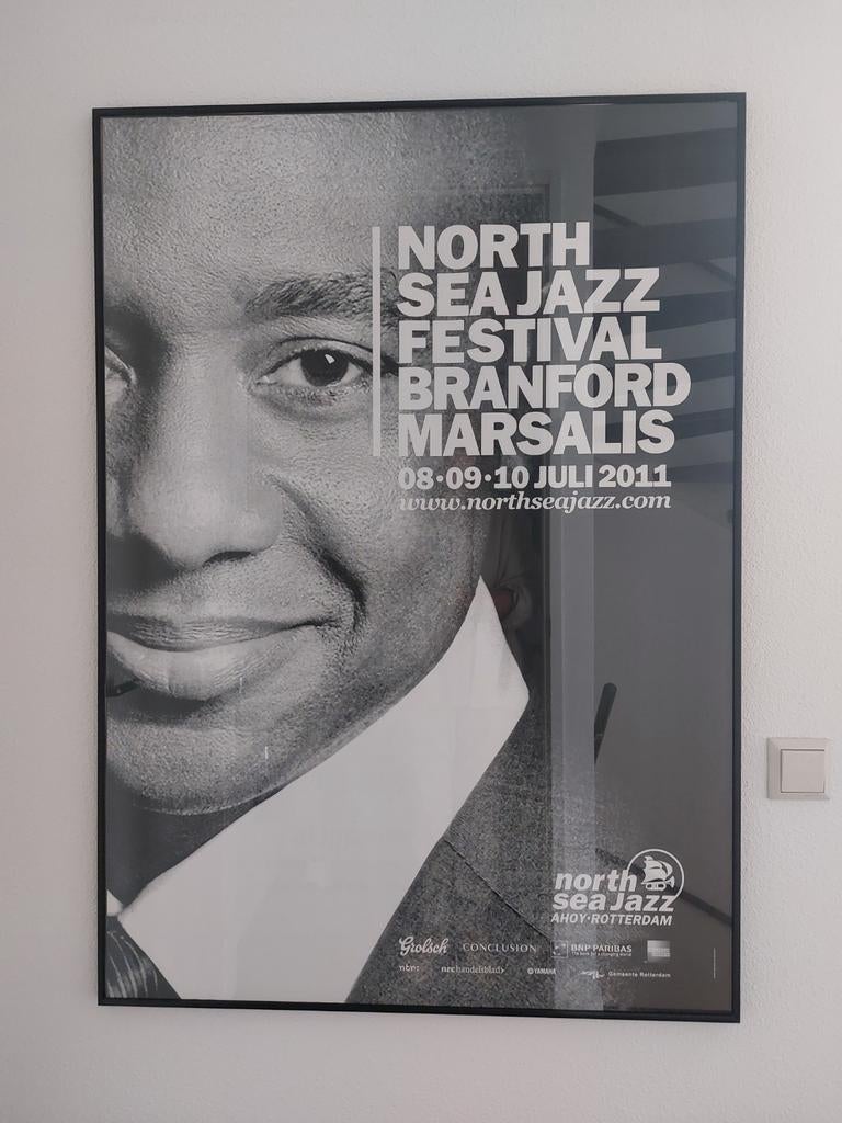 North Sea Jazz poster van Branford Marsalis in zwart/wit, Ophalen, Zo goed als nieuw