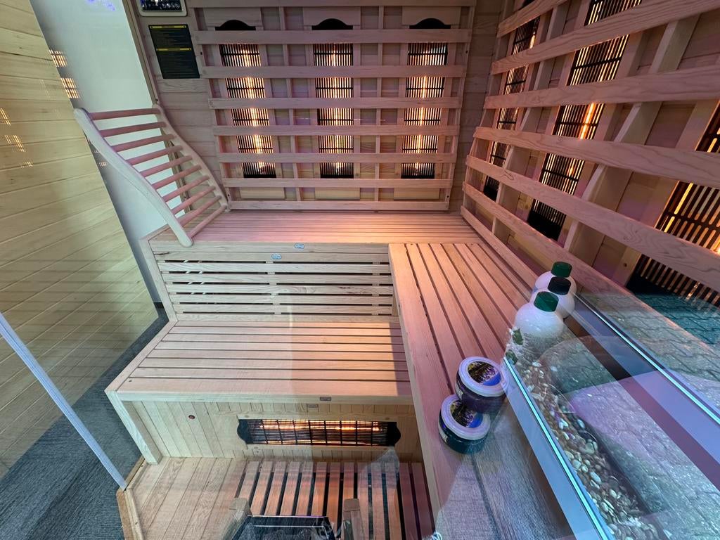 🐣 Mega Deal: Luxe Combi Sauna 4 Persoons | Fins + Infrarood, Info@inner-stillness.nl, Verzenden, Fins of Traditioneel, 7665VB