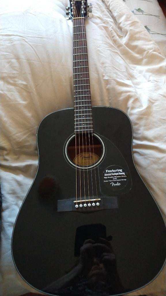 fender akoestische gitaar cd-60-bk-ds-v2 zwart, Muziek en Instrumenten, Snaarinstrumenten | Gitaren | Akoestisch, Ophalen of Verzenden