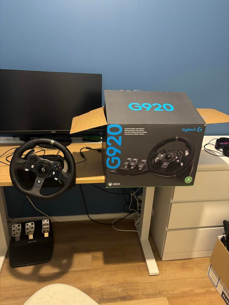 Logitech G920 Driving Force racestuur voor Xbox, Spelcomputers en Games, Spelcomputers | Xbox | Accessoires, Ophalen of Verzenden