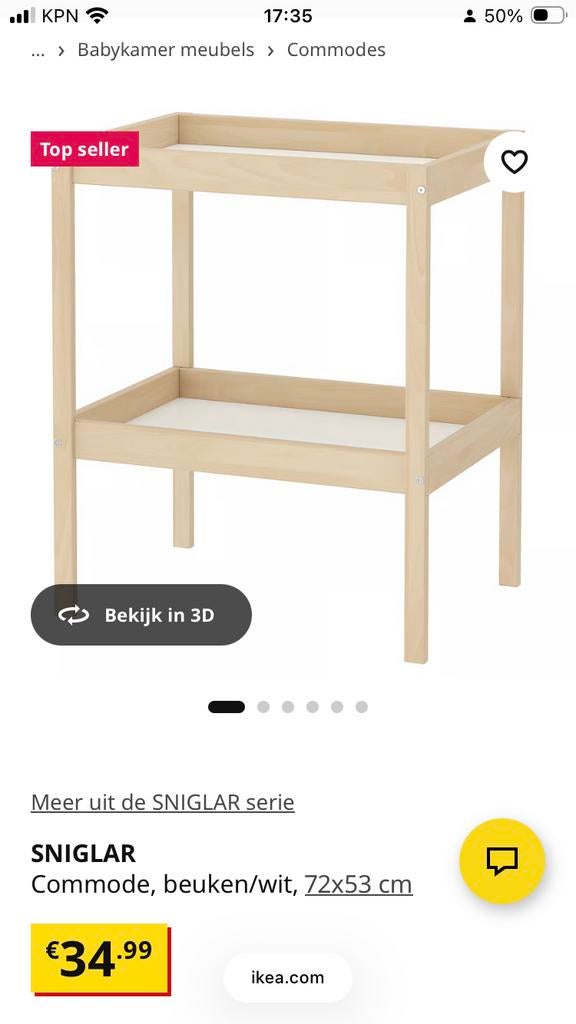 Commode, Kinderen en Baby's, Kinderkamer | Commodes en Kasten, Ophalen, 50 tot 70 cm, Nieuw, 100 cm of meer