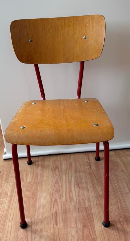 Vintage schoolstoel - Prima staat, Ophalen, Gebruikt, Overige kleuren, Eén