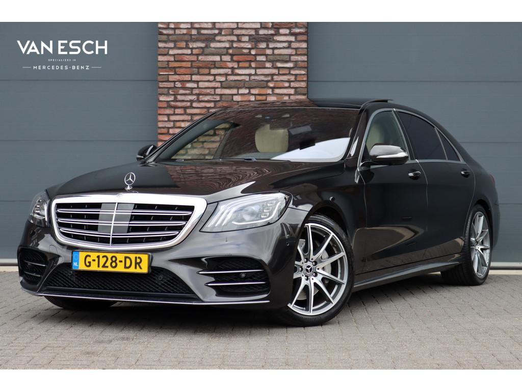 Mercedes-Benz S-Klasse 560 4MATIC Lang AMG Line Premium+ | V, Automaat, Adaptive Cruise Control, Gebruikt, Zwart
