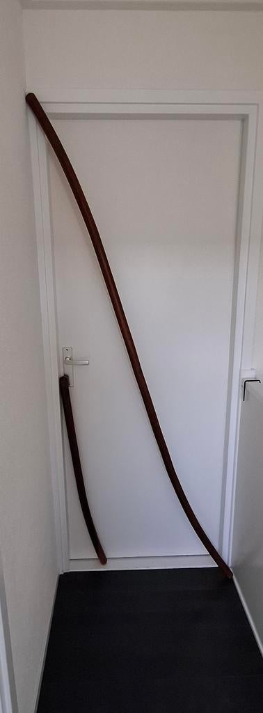 Gebogen trapleuning hout, Ophalen, Gebruikt, Overige typen, 50 mm of meer