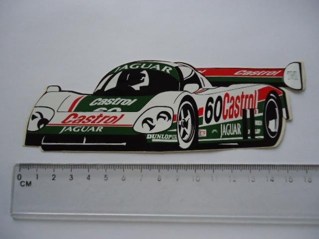 sticker oud Jaguar race racing autosport Castrol retro, Verzenden, Zo goed als nieuw, Bedrijf of Vereniging