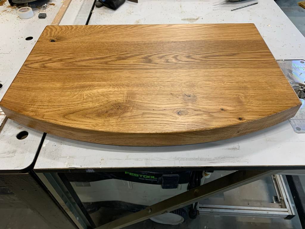 Nieuw Handgemaakt Massief Eiken Snijplank / Hakblok, Tuin en Terras, Ophalen of Verzenden, Nieuw, Houtskool