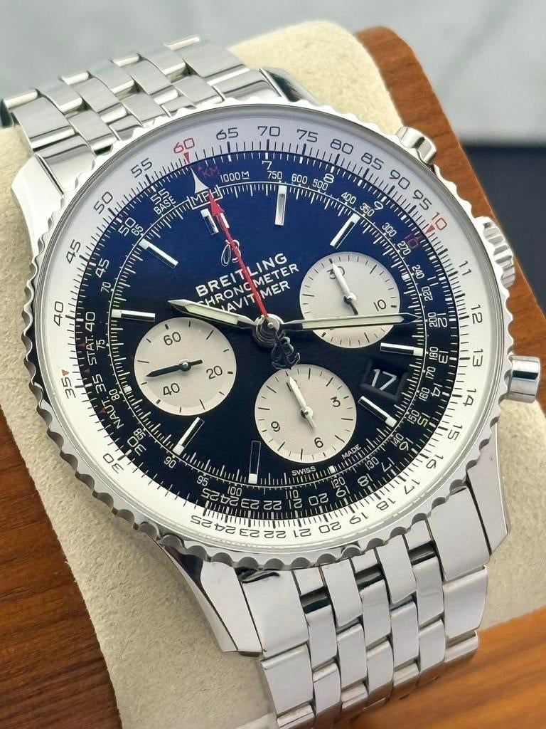 Breitling Navitimer 43 B01 Zwart AB0121, Ophalen of Verzenden, Zo goed als nieuw, Breitling