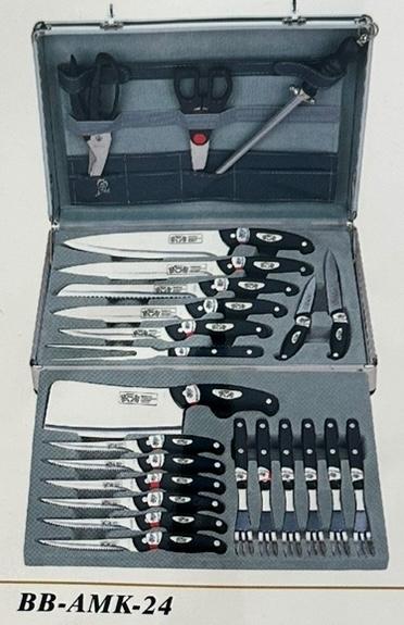 Messenset Offenbach Solingen BB-AMK-24 in koffer., Ophalen of Verzenden, Nieuw, Rvs of Chroom