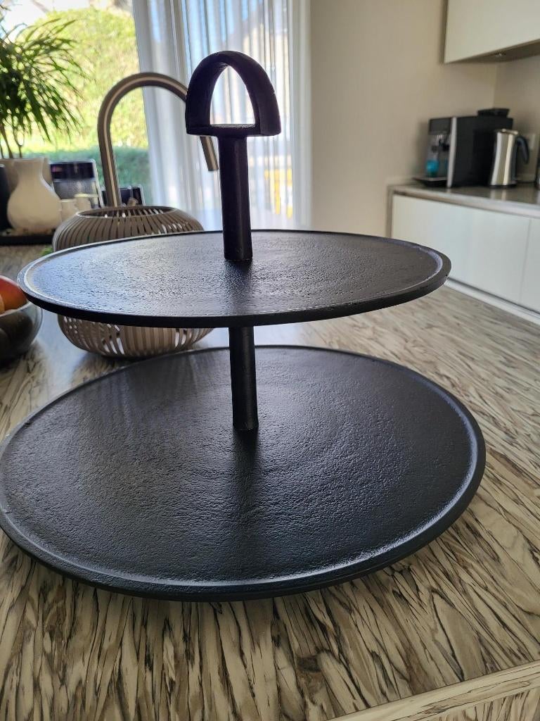 Riviera Maison Shoreditch etagere, 2 laags zwart, nieuwstaat, Ophalen of Verzenden, Zo goed als nieuw