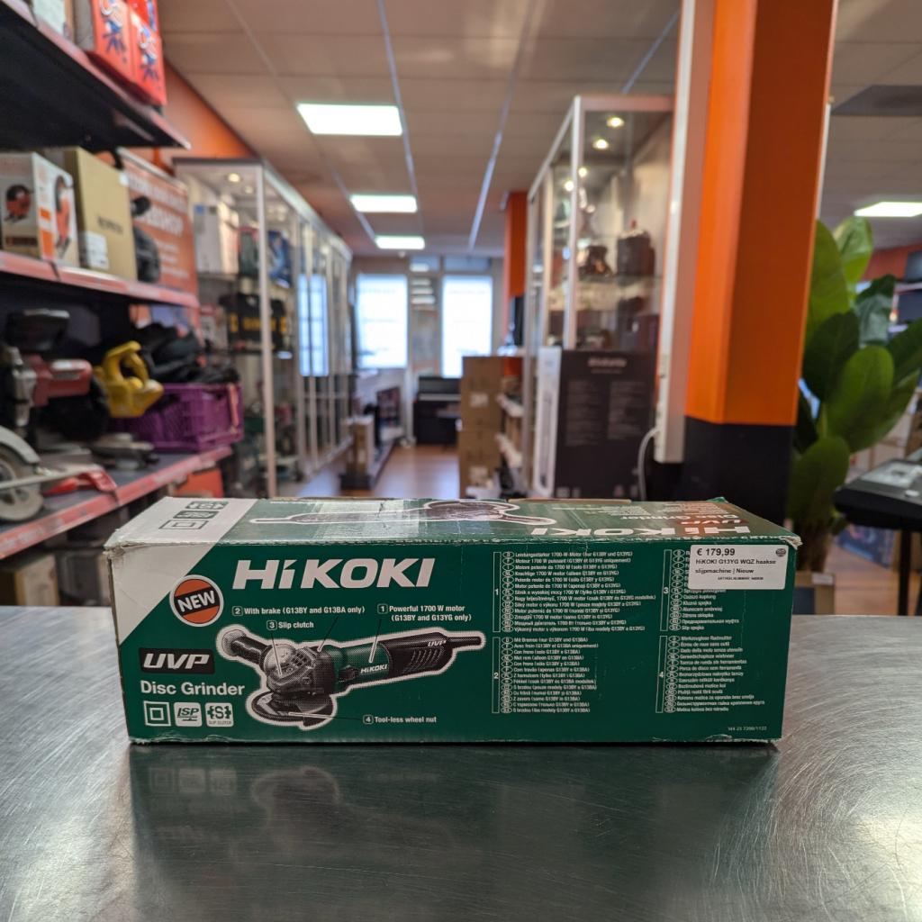 HiKOKI G13YG WQZ haakse slijpmachine | Nieuw, Hikoki, Nieuw, Support@hikoki.com, 5-1, Nishiarai, 3-chome, Adachi-ku, 
Tokyo 123-0843
Japan