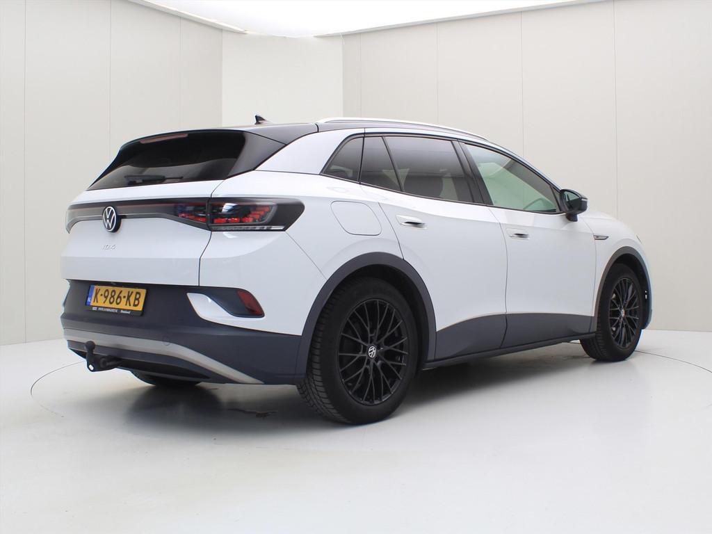 Volkswagen Id.4 77kWh 204pk 1ST Max 87% SoH [ TREKHAAK+WARMT, Auto's, Automaat, Gebruikt, Zwart, Stuurwielverwarming