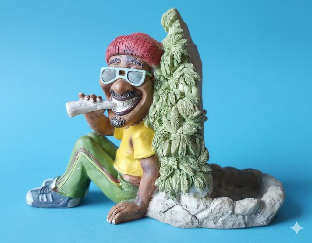 Beeldje wiet rokende Jamaicaan - Leuke decoratie, Ophalen of Verzenden, Gebruikt, Mens