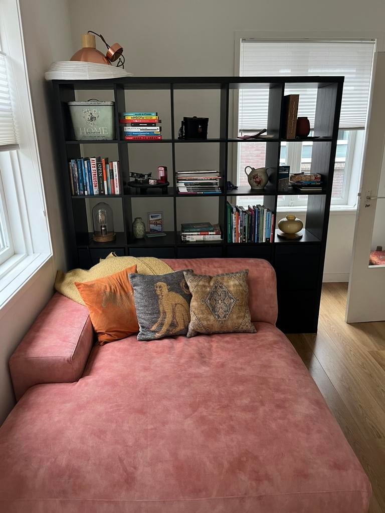 Super zachte rozen loveseat/hoekbank, Huis en Inrichting, 125 tot 150 cm, Hoekbank, Tweepersoons, Ophalen of Verzenden
